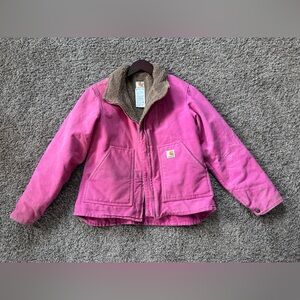 Vintage Bubblegum Pink Sherpa Lined Carhartt Jacket